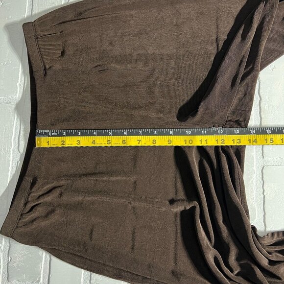 Chicos 3 Travelers Pants Womens XL Brown Slinky Pull On Stretch Wide Leg Ankle - Picture 3 of 11